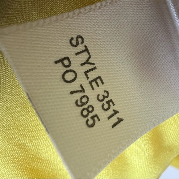 NWT Eloquii Ruffles & Pintucks Fit & Flare Dress Size 24 Golden Yellow - Picture 15 of 16